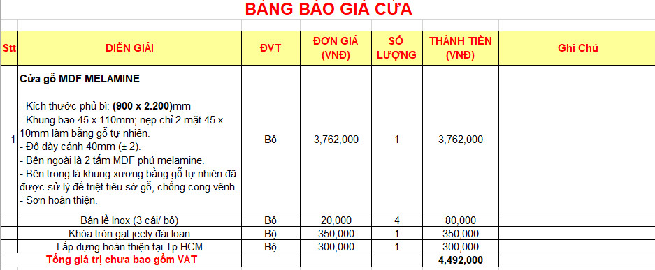 báo-giá-cửa-mdf-melamine