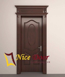 Cửa gỗ công nghiệp mẫu 3ADB-Walnut