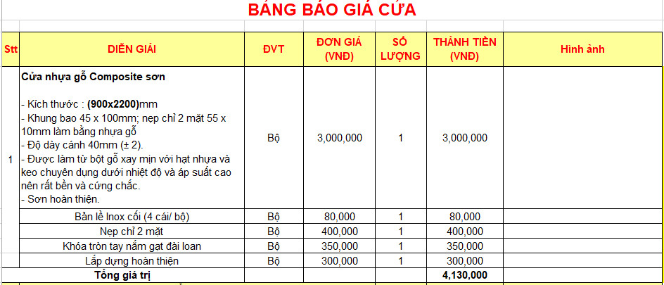 báo-giá-cửa-nhựa-giả-gỗ-composite-sơn