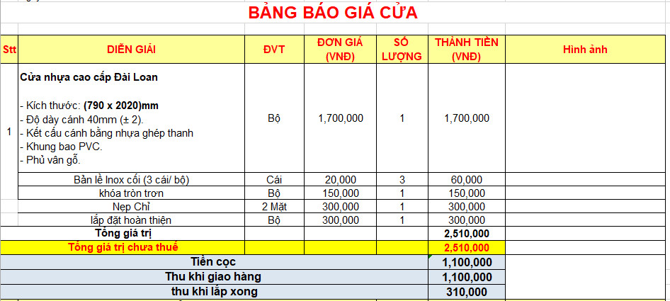 báo-giá-cửa-nhựa-đài-loan-kích-thước-nhỏ