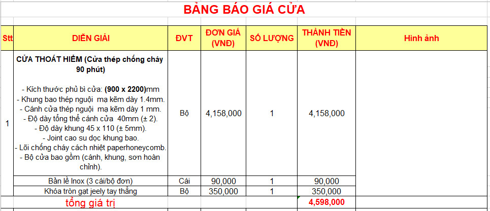 bảng-giá-cửa-thép-chống-cháy-90-Phút