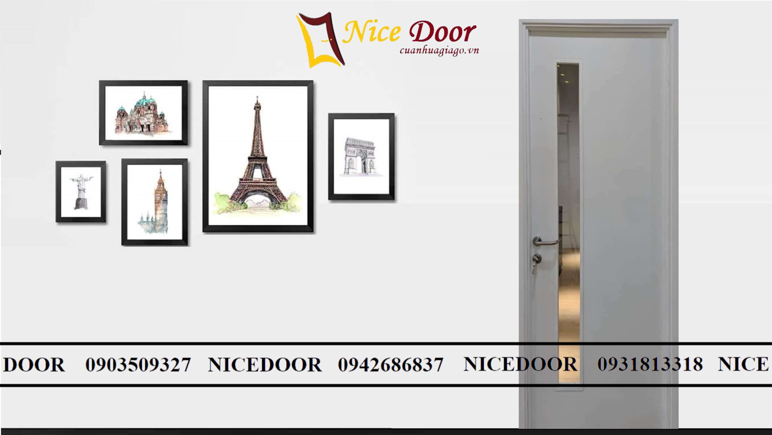 Cửa gỗ mdf laminate nha trang
