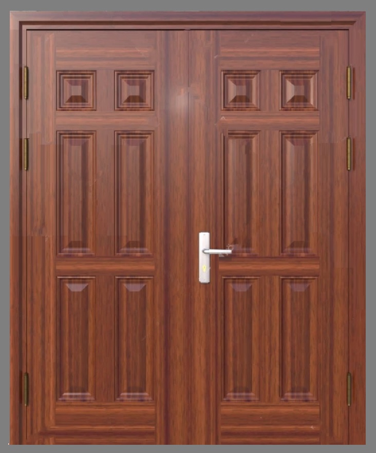Giá cửa gỗ vân gỗ Đà Lạt | Cửa sổ chính hãng King Door Cua-thep-van-go-2-canh-deu-mau-kg-22.04