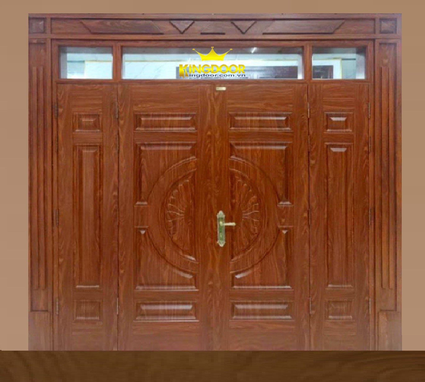 Cửa thép vân gỗ king door