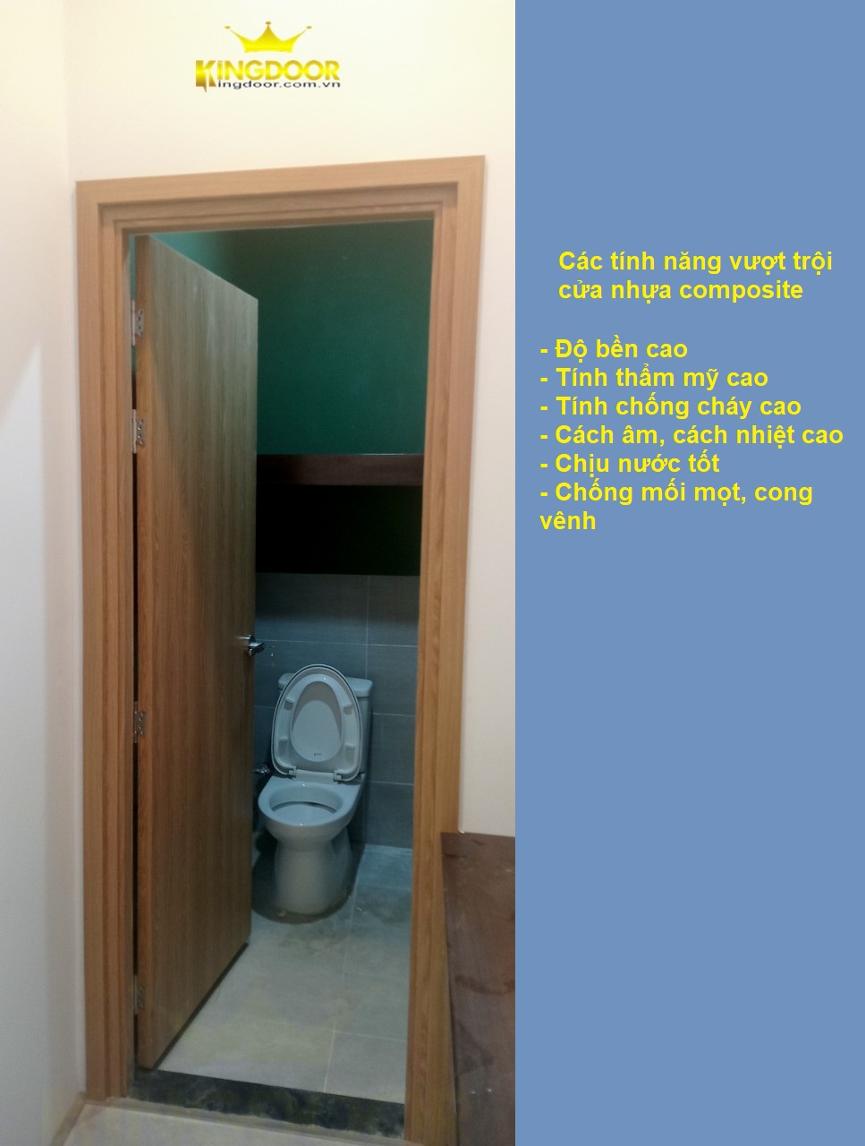 Các tính năng cửa nhựa composite toilet