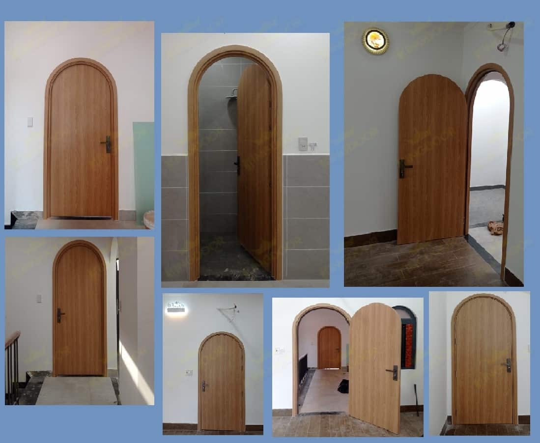 mẫu cửa vòm gỗ