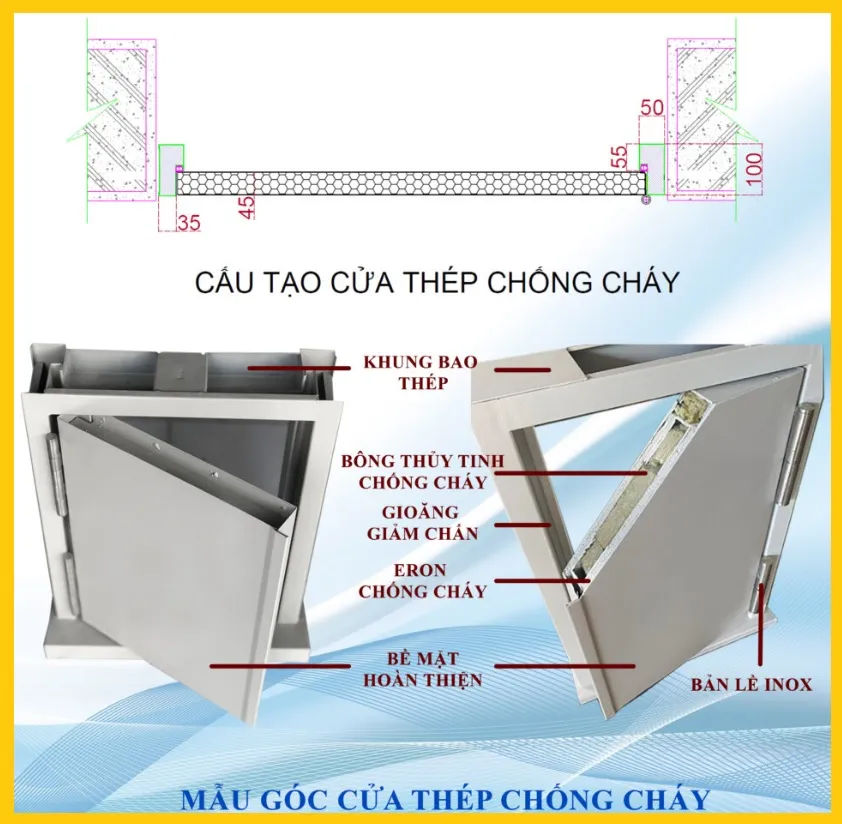 cấu tạo cửa thép chống cháy